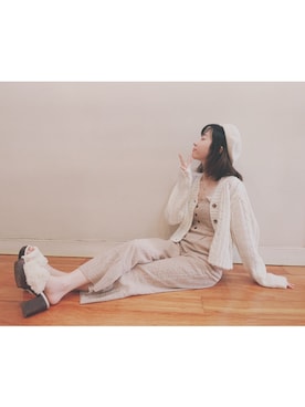 「one after another NICE CLAUP（ワンアフターアナザーナイスクラップ）のアイテム（オールインワン・サロペット）」を使った、♡ ℐ i ℓ ℓ 𓈒𓏸  さん（レディース・160cm）の秋コーディネート