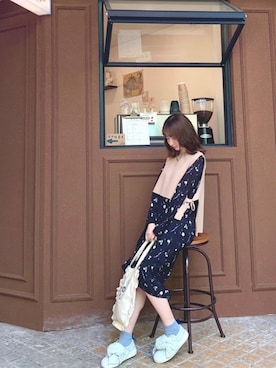 「earth music&ecology（アースミュージックアンドエコロジー）のアイテム（エコバッグ/サブバッグ）」を使った、♡ ℐ i ℓ ℓ 𓈒𓏸  さん（レディース・160cm）の春コーディネート