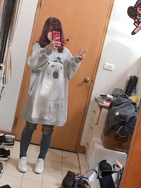 「polarbear」｜Emilyさん（レディース・158cm）の冬コーディネート