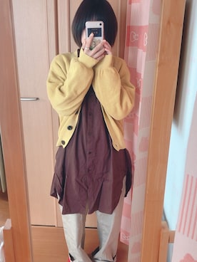 「Honeys（ハニーズ）のアイテム（チノパンツ）」を使った、みにさん（レディース・145cm）の春コーディネート