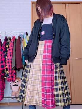 「Candy Stripper」｜「アイテム（ジャンパースカート）」を使った、みにさん（レディース・145cm）の冬コーディネート