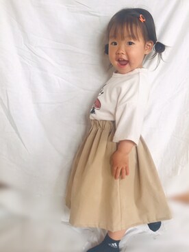 スカート ベージュ系 を使った 2歳女の子 の人気ファッションコーディネート Wear