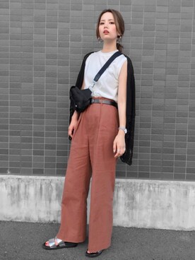 「Daniel Wellington（ダニエルウェリントン）の販売終了クラシックペティット アッシュフィールド32mm（アナログ腕時計）」を使った、CANAさん（レディース・162cm）の春コーディネート