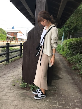 「Daniel Wellington（ダニエルウェリントン）の販売終了クラシックペティット アッシュフィールド32mm（アナログ腕時計）」を使った、CANAさん（レディース・162cm）の秋コーディネート