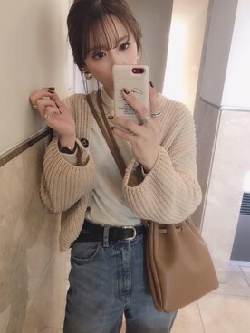 「GRL（グレイル）のアイテム（ピアス（両耳用））」を使った、CANAさん（レディース・162cm）の冬コーディネート