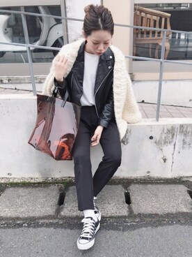 「GRL（グレイル）のアイテム（ピアス（両耳用））」を使った、CANAさん（レディース・162cm）の春コーディネート