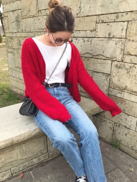 「GRL（グレイル）のアイテム（ピアス（両耳用））」を使った、CANAさん（レディース・162cm）の春コーディネート