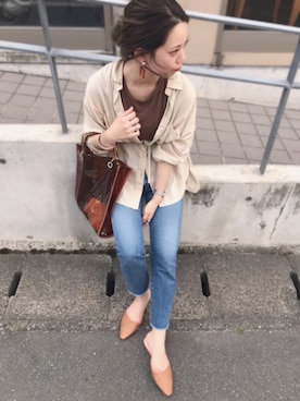 リネンシャツ のレディース人気ファッションコーディネート Wear