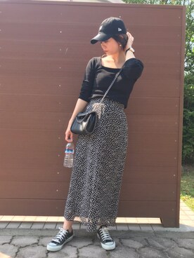 「GRL（グレイル）のアイテム（ピアス（両耳用））」を使った、CANAさん（レディース・162cm）の春コーディネート