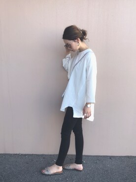 「GRL（グレイル）のアイテム（ピアス（両耳用））」を使った、CANAさん（レディース・162cm）の春コーディネート