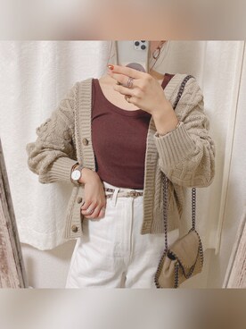 「GRL（グレイル）のアイテム（ピアス（両耳用））」を使った、CANAさん（レディース・162cm）の秋コーディネート