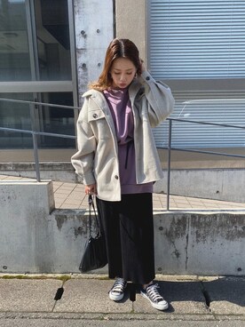 「GRL（グレイル）のアイテム（ピアス（両耳用））」を使った、CANAさん（レディース・162cm）の秋コーディネート