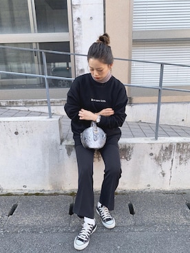 「GRL（グレイル）のアイテム（ピアス（両耳用））」を使った、CANAさん（レディース・162cm）の秋コーディネート