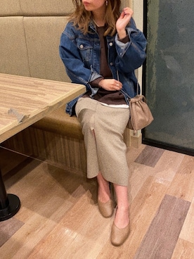 「GRL（グレイル）のアイテム（デニムジャケット）」を使った、CANAさん（レディース・162cm）の秋コーディネート