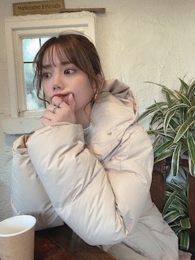 「GRL（グレイル）のアイテム（ピアス（両耳用））」を使った、CANAさん（レディース・162cm）の冬コーディネート