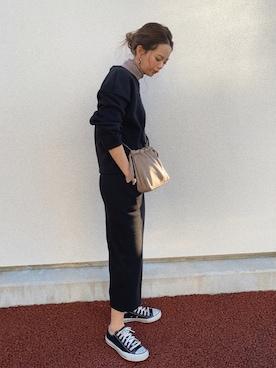 「GRL（グレイル）のアイテム（ピアス（両耳用））」を使った、CANAさん（レディース・162cm）の冬コーディネート