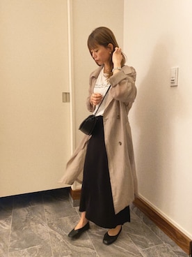 「グレイル」｜「アイテム（トレンチコート）」を使った、CANAさん（レディース・162cm）の冬コーディネート