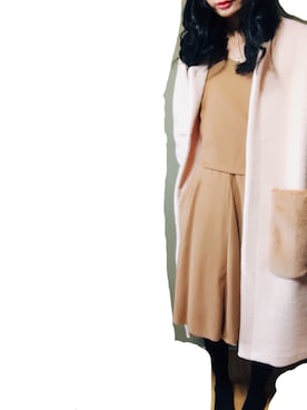 「おめかしコーデ」｜「アイテム（その他アウター）」を使った、yui*さん（レディース・165cm）の冬コーディネート