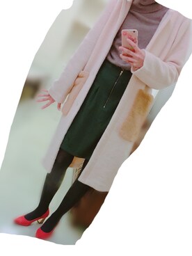 「MILLION CARATS（ミリオンカラッツ）のアイテム（その他アウター）」を使った、yui*さん（レディース・165cm）の冬コーディネート