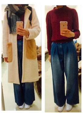「Supreme.La.La.（シュープリームララ）のアイテム（ニット/セーター）」を使った、yui*さん（レディース・165cm）の春コーディネート