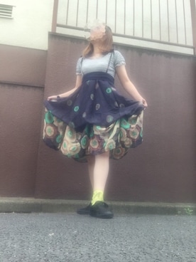 「ISBIT（アイズビット）のアイテム（トップス）」を使った、タカコさん（レディース・158cm）の夏コーディネート