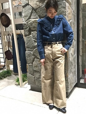 「MASTER&Co（マスターアンドコー）のアイテム（パンツ）」を使った、sena*さん（レディース・160cm）の冬コーディネート