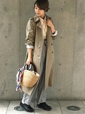 「JOURNAL STANDARD relume（ジャーナルスタンダード　レリューム）のアイテム（トレンチコート）」を使った、sena*さん（レディース・160cm）の冬コーディネート