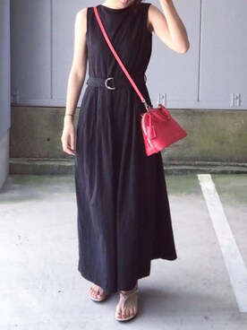 「ROSE BUD（ローズバッド）のアイテム（つなぎ/オールインワン）」を使った、mnmさん（レディース・163cm）の夏コーディネート
