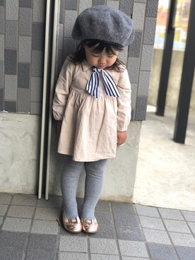 「アイテム（パンプス）」を使った、mnmさん（キッズ・90cm）の秋コーディネート