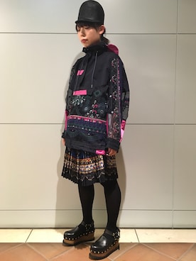 「sacai」｜わたなべさん（レディース・163cm）の冬コーディネート