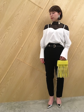 「mame（マメ）のアイテム（トップス）」を使った、わたなべさん（レディース・163cm）の春コーディネート