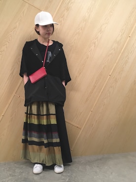 「yoshiokubo（ヨシオクボ）のアイテム」を使った、わたなべさん（レディース・163cm）の春コーディネート