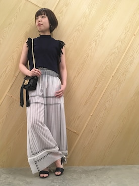 「PONTI（ポンティ）のアイテム」を使った、わたなべさん（レディース・163cm）の春コーディネート