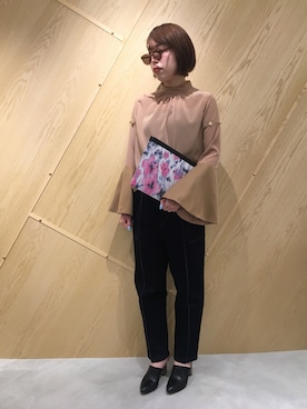 「mame（マメ）のアイテム（バッグ）」を使った、わたなべさん（レディース・163cm）の春コーディネート