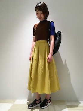 「ENFOLD（エンフォルド）のアイテム」を使った、わたなべさん（レディース・163cm）の夏コーディネート