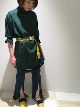 「JOHN LAWRENCE SULLIVAN」｜「アイテム（ワンピース/ドレス）」を使った、わたなべさん（レディース・163cm）の夏コーディネート