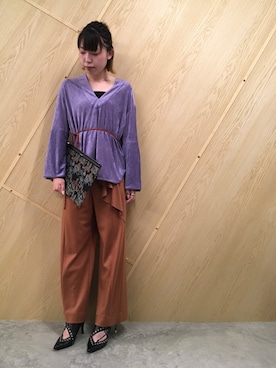 「mame（マメ）のアイテム（トップス）」を使った、わたなべさん（レディース・163cm）の夏コーディネート