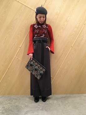 「mame（マメ）のアイテム（トップス）」を使った、わたなべさん（レディース・163cm）の秋コーディネート