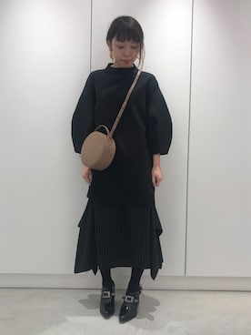 「ENFOLD（エンフォルド）のアイテム（ワンピース/ドレス）」を使った、わたなべさん（レディース・163cm）の冬コーディネート
