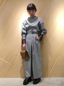 「ENFOLD（エンフォルド）のアイテム」を使った、わたなべさん（レディース・163cm）の冬コーディネート