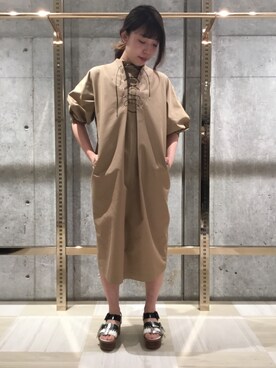 「PONTI（ポンティ）のアイテム」を使った、わたなべさん（レディース・163cm）の春コーディネート