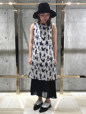 「AKIRANAKA（アキラナカ）のアイテム（ワンピース/ドレス）」を使った、わたなべさん（レディース・163cm）の春コーディネート