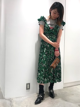 「アイテム（ブーティ）」を使った、わたなべさん（レディース・163cm）の夏コーディネート