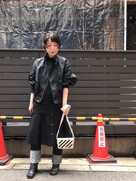 「TOGA PULLA（トーガ　プルラ）のアイテム（ジャケット/アウター）」を使った、わたなべさん（レディース・163cm）の冬コーディネート