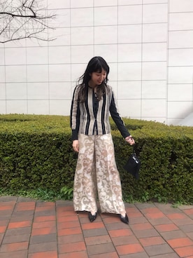 「ebony」｜わたなべさん（レディース・163cm）の冬コーディネート