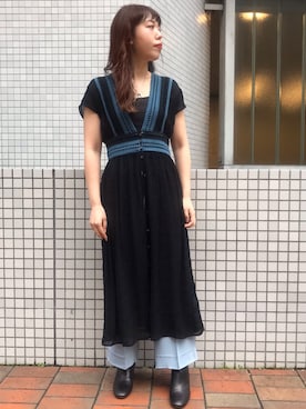 「ebony」｜わたなべさん（レディース・163cm）の冬コーディネート