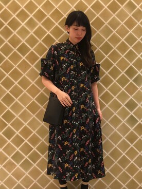 「AKIRANAKA（アキラナカ）のアイテム（ワンピース/ドレス）」を使った、わたなべさん（レディース・163cm）の春コーディネート