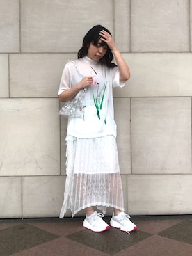 「mame（マメ）のアイテム（トップス）」を使った、わたなべさん（レディース・163cm）の春コーディネート