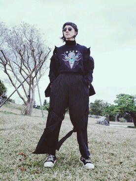 「DRKSHDW（ダークシャドウ）のアイテム」を使った、XIWIさん（メンズ・172cm）の春コーディネート