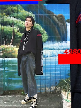 「XIWI（シーウィー）のアイテム（トップス）」を使った、XIWIさん（メンズ・172cm）の冬コーディネート